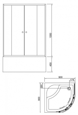 Душевой уголок BandHours Sigma 2 90х90х200 стекло прозрачное Душевой уголок BandHours Sigma 2 90х90х200 стекло прозрачное