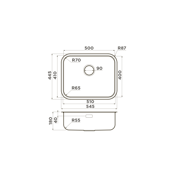 Мойка для кухни врезная Omoikiri Omi 54-U/IF-IN 545х445 нержавеющая сталь (4993488) Мойка для кухни врезная Omoikiri Omi 54-U/IF-IN 545х445 нержавеющая сталь (4993488)