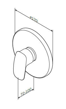 Смеситель для душа AM.PM Spirit V2.1 внешняя часть, монтируемый в стену, хром (F71A75000) Смеситель для душа AM.PM Spirit V2.1 внешняя часть, монтируемый в стену, хром (F71A75000)