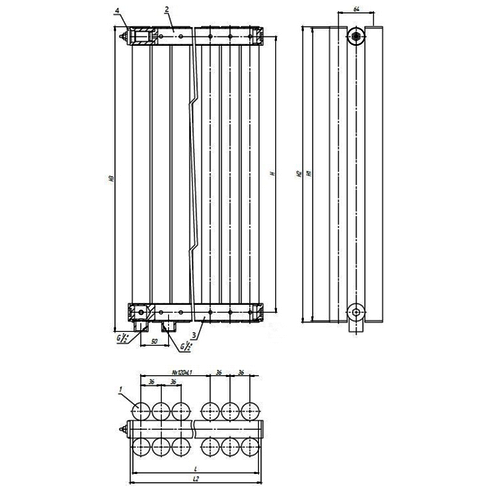 Радиатор стальной Empatiko нижнее подключение, кремовый серый (Takt LR2-1072-500 Cream Grey) Радиатор стальной Empatiko нижнее подключение, кремовый серый (Takt LR2-1072-500 Cream Grey)