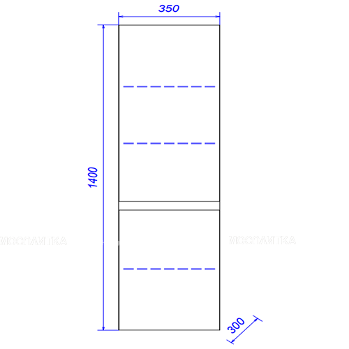 Пенал подвесной Aquanika Base 350x300x1400 дуб золотой/белый (AQB3530140RU88) Пенал подвесной Aquanika Base 350x300x1400 дуб золотой/белый (AQB3530140RU88)