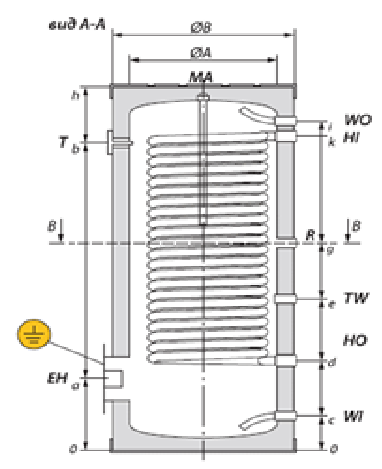 Бойлер косвенного нагрева Gekon HWB 400 1HE XL Inox 92 кВт с 1 ТО (GKB400XL) Бойлер косвенного нагрева Gekon HWB 400 1HE XL Inox 92 кВт с 1 ТО (GKB400XL)