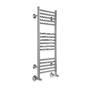 Полотенцесушитель водяной Terminus Аврора standart П16 300x800 5-6-5 xром Полотенцесушитель водяной Terminus Аврора standart П16 300x800 5-6-5 xром