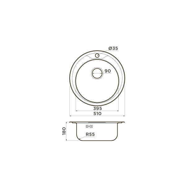 Мойка для кухни врезная Omoikiri Asida 51-IN 510 нержавеющая сталь (4993785) Мойка для кухни врезная Omoikiri Asida 51-IN 510 нержавеющая сталь (4993785)