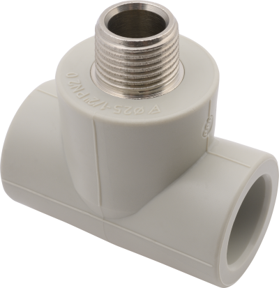 Тройник переходной PP-R 20*1/2"Н*20 FV-Plast (латунь, серый) (AA254020012) Тройник переходной PP-R 20*1/2"Н*20 FV-Plast (латунь, серый) (AA254020012)
