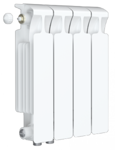 Радиатор биметаллический Rifar Monolit Ventil L 350 (4 секции, НП лев подкл. 50 мм.) (RM35004VL) Радиатор биметаллический Rifar Monolit Ventil L 350 (4 секции, НП лев подкл. 50 мм.) (RM35004VL)
