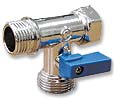 Кран проходной Fornara 1/2"x3/4"x1/2" НВ шаровый (хром) (124 DE-C-BO)