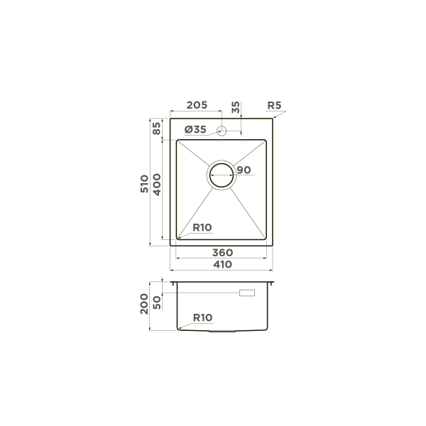 Мойка для кухни врезная Omoikiri Akisame 41-GM 410х510 вороненая сталь (4973094) Мойка для кухни врезная Omoikiri Akisame 41-GM 410х510 вороненая сталь (4973094)