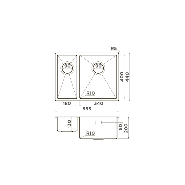Мойка для кухни врезная Omoikiri Taki 58-2-U/IF-IN-R 585х440 нержавеющая сталь (4993767) Мойка для кухни врезная Omoikiri Taki 58-2-U/IF-IN-R 585х440 нержавеющая сталь (4993767)
