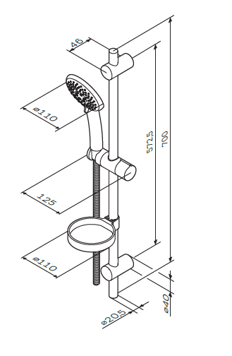 Душевой гарнитур AM.PM Like (F0180064) Душевой гарнитур AM.PM Like (F0180064)