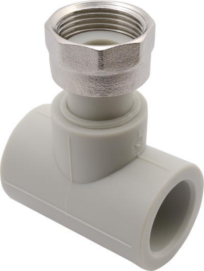 Тройник переходной с накидной гайкой PP-R 25*3/4"В*25 FV-Plast (латунь, серый) (AA228025034) Тройник переходной с накидной гайкой PP-R 25*3/4"В*25 FV-Plast (латунь, серый) (AA228025034)