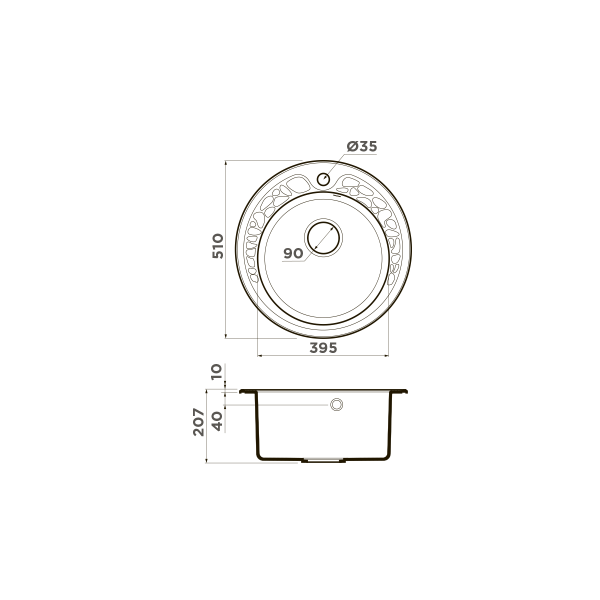 Мойка для кухни врезная Omoikiri Tovada 51-BE 510 ваниль (4993363) Мойка для кухни врезная Omoikiri Tovada 51-BE 510 ваниль (4993363)