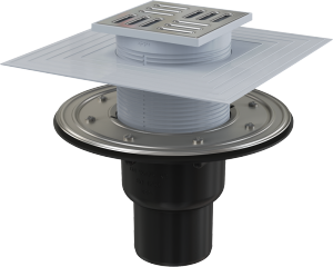 Трап сливной AlcaPlast 150х105/50/75 мм (прямой подвод, нерж. решетка) (APV4344) Трап сливной AlcaPlast 150х105/50/75 мм (прямой подвод, нерж. решетка) (APV4344)
