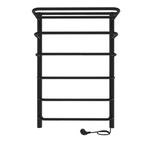 Полотенцесушитель электрический INDIGO Hit 525*800 черный муар, с полочкой (LHE80-50BRR) Полотенцесушитель электрический INDIGO Hit 525*800 черный муар, с полочкой (LHE80-50BRR)