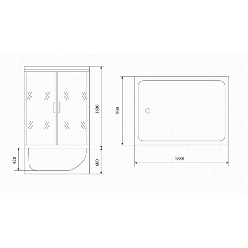 Душевая кабина с гидромассажем Timo TL-1506 168x90x220 стекло прозрачное, профиль хром (TL-1506) Душевая кабина с гидромассажем Timo TL-1506 168x90x220 стекло прозрачное, профиль хром (TL-1506)
