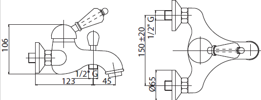 Смеситель для ванны и душа Cezares Elite бронза (ELITE-VM-02-Bi) Смеситель для ванны и душа Cezares Elite бронза (ELITE-VM-02-Bi)