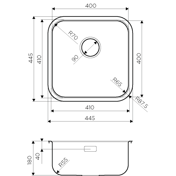 Мойка для кухни врезная Omoikiri Omi 44-U/I-IN Quadro 445х445 нержавеющая сталь (4993494) Мойка для кухни врезная Omoikiri Omi 44-U/I-IN Quadro 445х445 нержавеющая сталь (4993494)