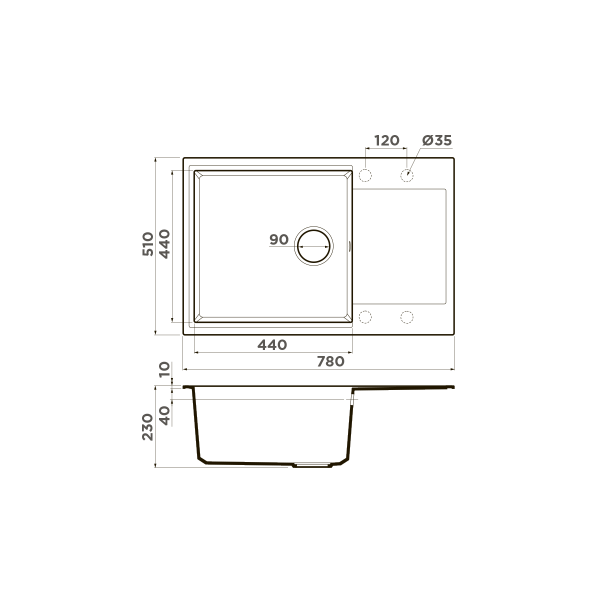 Мойка для кухни врезная Omoikiri Daisen 78-LB-GR 780х510 leningrad grey (4993690) Мойка для кухни врезная Omoikiri Daisen 78-LB-GR 780х510 leningrad grey (4993690)