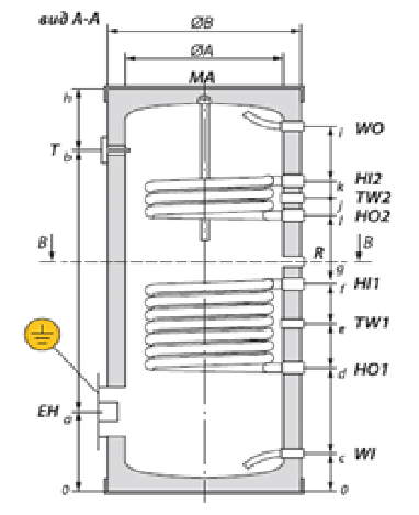 Бойлер косвенного нагрева Gekon HWB 300 2HE Inox 45/30 кВт с 2-мя ТО (GKB3002N) Бойлер косвенного нагрева Gekon HWB 300 2HE Inox 45/30 кВт с 2-мя ТО (GKB3002N)