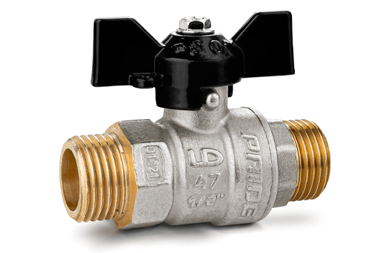 Кран 3/4" НН шаровый LD Pride (чёрная бабочка) (LD 47.304.20) Кран 3/4" НН шаровый LD Pride (чёрная бабочка) (LD 47.304.20)