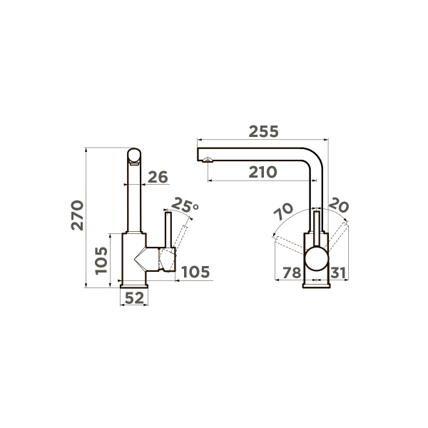 Смеситель для кухни Omoikiri Nakagawa-BN цвет нержавеющая сталь (4994319) Смеситель для кухни Omoikiri Nakagawa-BN цвет нержавеющая сталь (4994319)