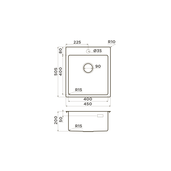 Мойка для кухни врезная Omoikiri Amadare 45-IN 450х505 нержавеющая сталь (4993802) Мойка для кухни врезная Omoikiri Amadare 45-IN 450х505 нержавеющая сталь (4993802)