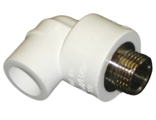 Угольник переходной PP-R 20*1/2"Н "Pilsa" (белый, латунь) (80630) Угольник переходной PP-R 20*1/2"Н "Pilsa" (белый, латунь) (80630)