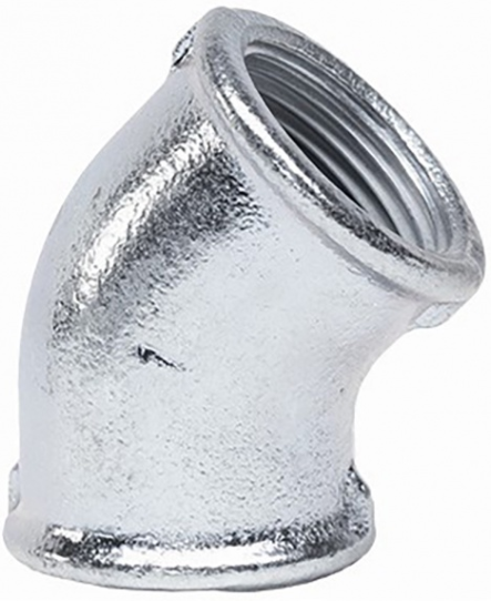 Отвод 1 1/2" 45° ВВ Sanha тип 41# (чугун оцинкованный) (941112V#) Отвод 1 1/2" 45° ВВ Sanha тип 41# (чугун оцинкованный) (941112V#)