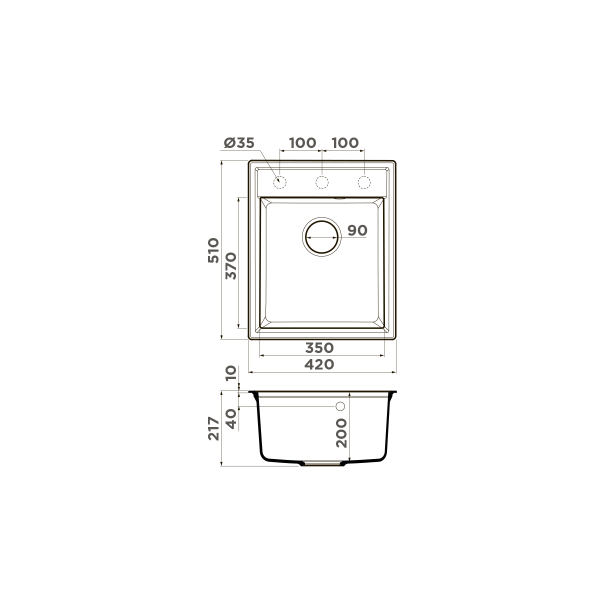 Мойка для кухни врезная Omoikiri Daisen 42-PA 420х510 пастила (4993602) Мойка для кухни врезная Omoikiri Daisen 42-PA 420х510 пастила (4993602)