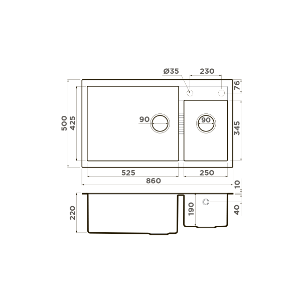 Мойка для кухни врезная Omoikiri Tedori 86-2-LB-WH 860х500 белый (4993935) Мойка для кухни врезная Omoikiri Tedori 86-2-LB-WH 860х500 белый (4993935)