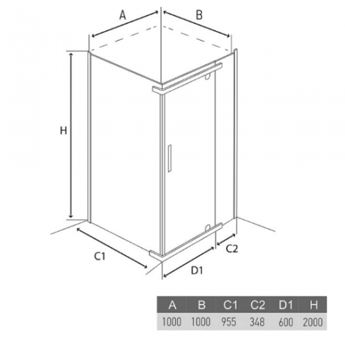 Душевой уголок Alex Baitler 100х100 стекло тонированное (AB 244-100) Душевой уголок Alex Baitler 100х100 стекло тонированное (AB 244-100)