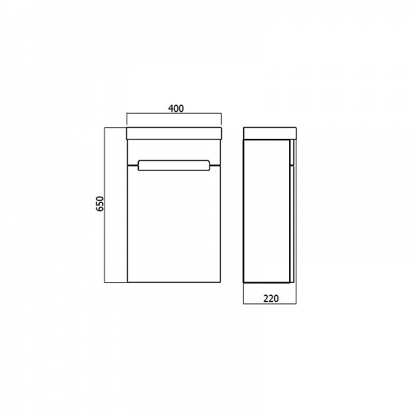 Тумба подвесная с раковиной BandHours Elba 400х220х650 R (Elb400.91 R) Тумба подвесная с раковиной BandHours Elba 400х220х650 R (Elb400.91 R)