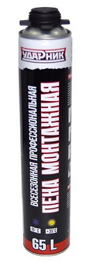 Пена монтажная профессиональная Ударник DV 60 л. (всесезонная) (402102) Пена монтажная профессиональная Ударник DV 60 л. (всесезонная) (402102)