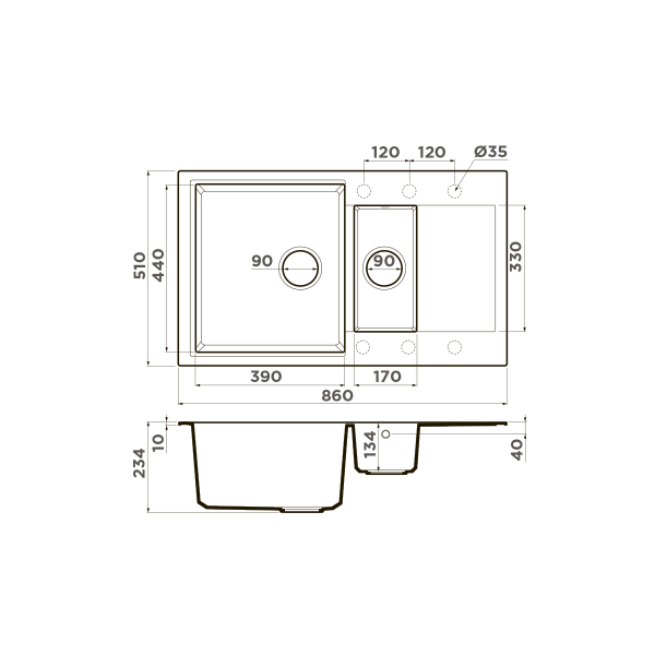 Мойка для кухни врезная Omoikiri Daisen 77-BL 860х510 черный (4993477) Мойка для кухни врезная Omoikiri Daisen 77-BL 860х510 черный (4993477)
