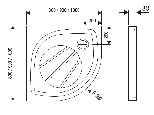 Душевой поддон Ravak Elipso Pro-100 100х100 белый (XA23AA01010) Душевой поддон Ravak Elipso Pro-100 100х100 белый (XA23AA01010)