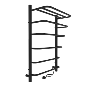 Полотенцесушитель электрический INDIGO Hit 525*800 черный муар, с полочкой (LHE80-50BRR) Полотенцесушитель электрический INDIGO Hit 525*800 черный муар, с полочкой (LHE80-50BRR)