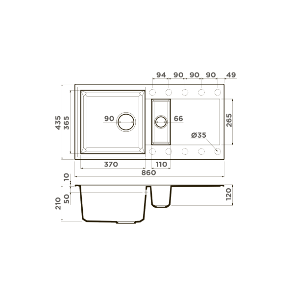 Мойка для кухни врезная Omoikiri Sakaime 86-2-BL 860х465 черный (4993117) Мойка для кухни врезная Omoikiri Sakaime 86-2-BL 860х465 черный (4993117)