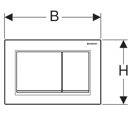 Клавиша смывная Geberit Omega 30 белая, позолота (115.080.KK.1) Клавиша смывная Geberit Omega 30 белая, позолота (115.080.KK.1)