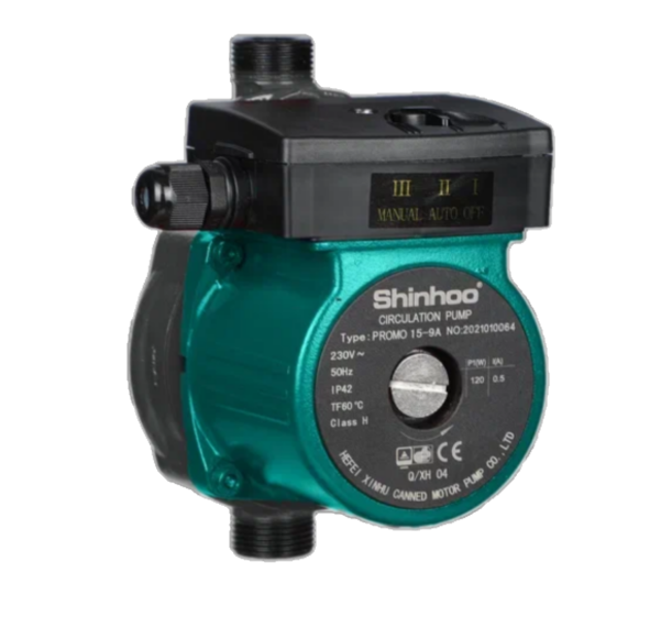 Насос повышения давления Shinhoo Promo 15-9A G 3/4" 160 мм напор до 9 м с гайками (71411001) Насос повышения давления Shinhoo Promo 15-9A G 3/4" 160 мм напор до 9 м с гайками (71411001)