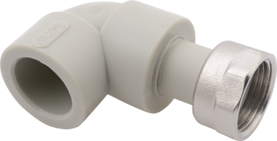 Угольник переходной с накидной гайкой и отв. для пломб. PP-R 20*3/4"В FV-Plast (латунь, серый) (AA227020134) Угольник переходной с накидной гайкой и отв. для пломб. PP-R 20*3/4"В FV-Plast (латунь, серый) (AA227020134)