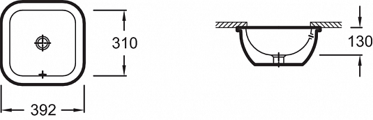 Раковина встраиваемая Jacob Delafon 31x31 белая (EYE102-00) Раковина встраиваемая Jacob Delafon 31x31 белая (EYE102-00)