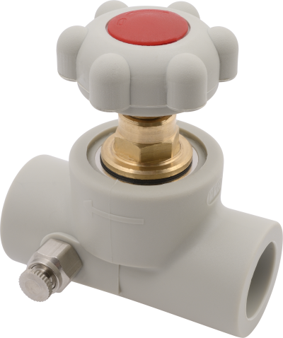 Вентиль PP-R 32 мм. с выпускным клапаном FV-Plast (серый) (AA275032000) Вентиль PP-R 32 мм. с выпускным клапаном FV-Plast (серый) (AA275032000)