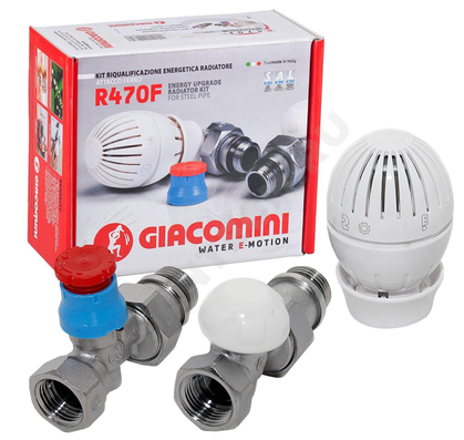 Комплект термостатический Giacomini прямой 1/2" (GIA R470FX013) Комплект термостатический Giacomini прямой 1/2" (GIA R470FX013)