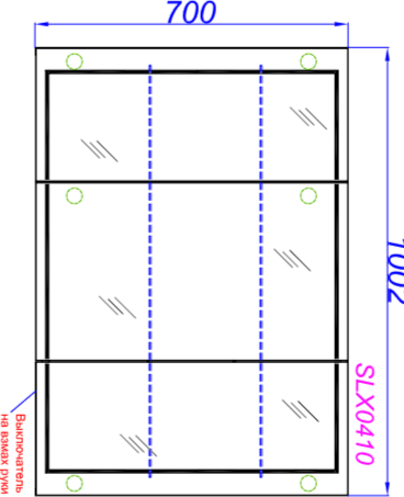 Шкаф зеркальный Aqwella Simlex 1002x155x700 (SLX0410) Шкаф зеркальный Aqwella Simlex 1002x155x700 (SLX0410)