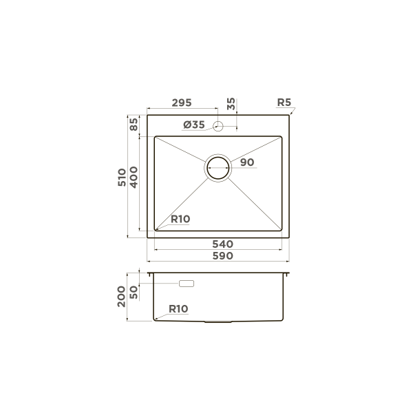 Мойка для кухни врезная Omoikiri Akisame 59-LG 590х510 светлое золото (4973082) Мойка для кухни врезная Omoikiri Akisame 59-LG 590х510 светлое золото (4973082)