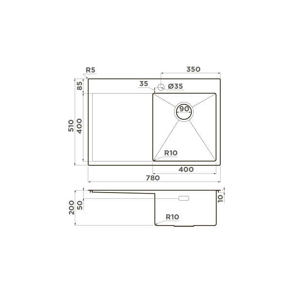 Мойка для кухни врезная Omoikiri Akisame 78-LG-R 780x510 нержавеющая сталь (4973086) Мойка для кухни врезная Omoikiri Akisame 78-LG-R 780x510 нержавеющая сталь (4973086)