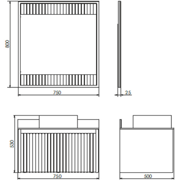 Тумба подвесная Comforty Марсель 750x500x530 белый матовый/калакатта Блэк (00-00012270) Тумба подвесная Comforty Марсель 750x500x530 белый матовый/калакатта Блэк (00-00012270)