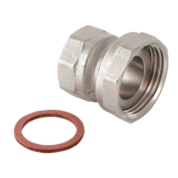 Переход с накидной гайкой 3/4"х1/2" ВВ Valtec (никель) (VTr.614.N.0504) Переход с накидной гайкой 3/4"х1/2" ВВ Valtec (никель) (VTr.614.N.0504)