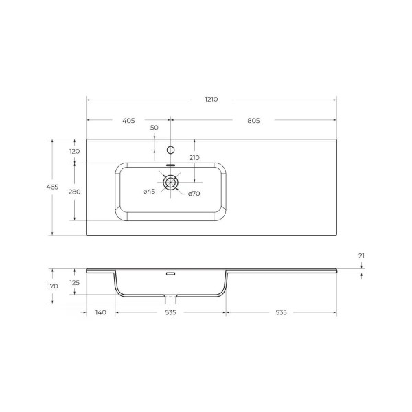 Раковина мебельная BelBagno 121x46,5 левосторонняя белая глянцевая (BB1200ETL-L) Раковина мебельная BelBagno 121x46,5 левосторонняя белая глянцевая (BB1200ETL-L)