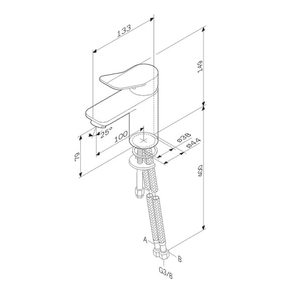 Смеситель для раковины AM.PM X-Joy белый (F85A02133)